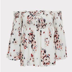 Off shoulder floral top